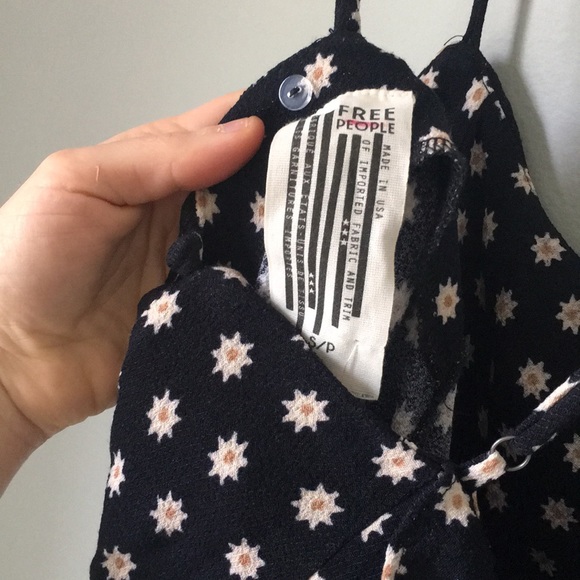 Free people navy NWT intimately flower ruffle - Picture 5 of 7